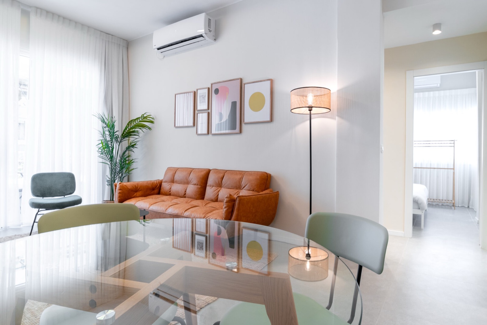 A bedroom in one of the refurbished apartments